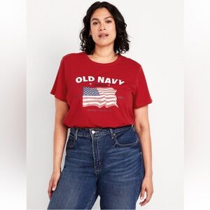Old Navy Red Short Sleeve Graphic Tee